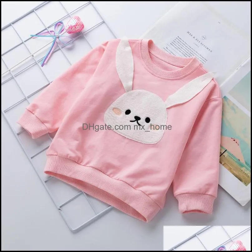 kids bear bunny bow pullover girls boys rabbit sweater children long sleeve t-shirt tops spring autumn fashion korean version baby clothes