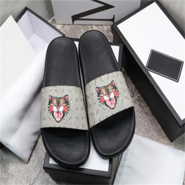 Hochwertige stilvolle Hausschuhe Tigers Fashion Classics Slides Sandalen Männer Frauen Schuhe Tiger Cat Design Sommer Huaraches Startseite a2