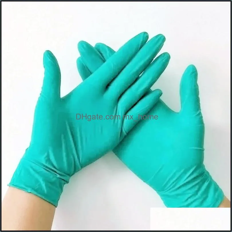 100pcs Disposable Rubber Latex Gloves Food Beverage Thicker Durable Household Cleaning Gloves Experimental Glove guanti Gant Handschuh