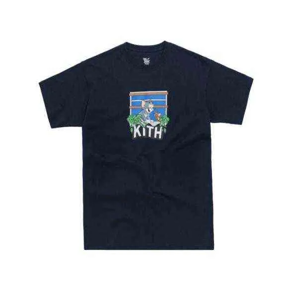 Kith Tom과 Jerry Tee 남자 여자 캐주얼 티셔츠 짧은 슬리브 세서미 스트리트 L 패션의 옷 s 아웃복상 품질 t 남자를위한 셔츠 Q10