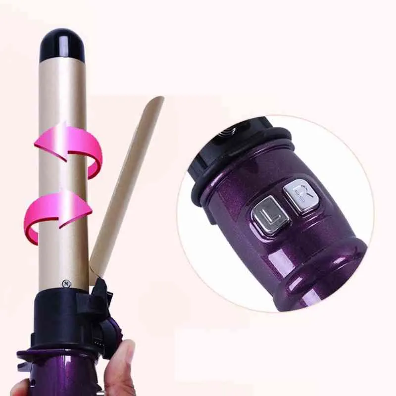 Automatic Hair Curler Stick Professional Rotating Curling Iron Ceramic Roll Curling 360-degree Automatic Rotation Curling Tools AA220316