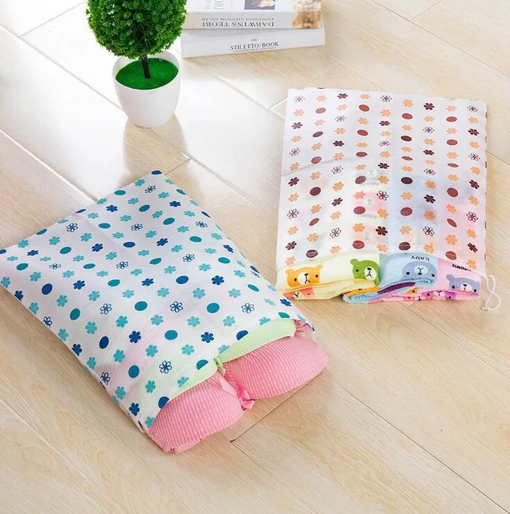 non-woven fabrics storage bags korean style cute travel portable dust cover printed shoes clothes sundries storage bags wardrobe organizer