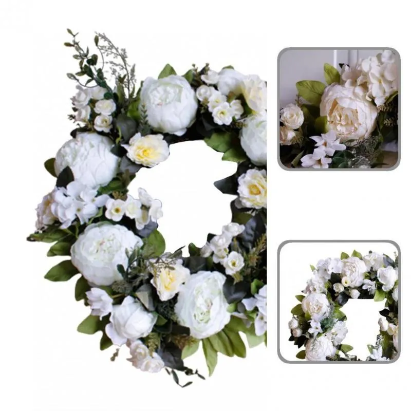 Gardenia Door Wreath No Withering Environmental Friendly Floral Garland