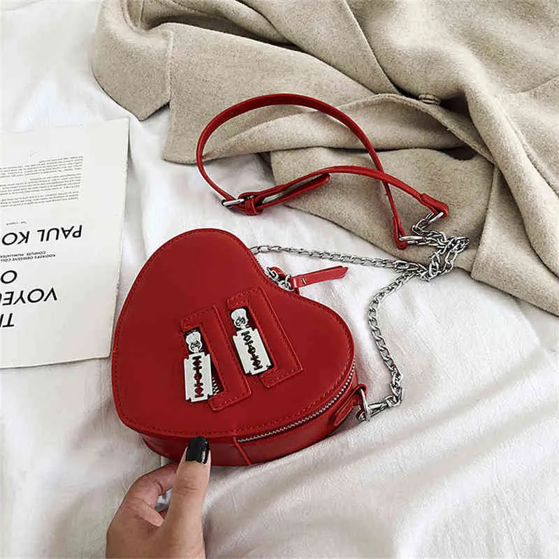 Вечерняя сумка роскошные дизайнерские женщины PU Heart Plound Crossbody Messenger для женской фирменной сети модных цепочек 0623