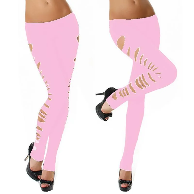 Womens Pants & Capris Fashion Low Waist Pink Trousers Womens Women Hole  Leggings Sexy Ripped Long Skinny Stretchy Club Dancing Costume From  Qqinkeqing, $21.26