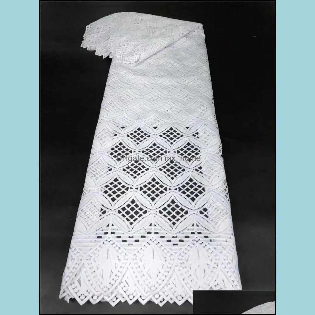 Ribbon PGC 2022 High Quality African Milk Silk Lace Fabric Pure White French Embroidery For Nigerian Wedding Party LY226-2