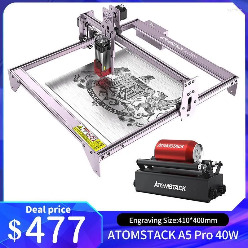 Atomstack A5 Pro 40W Portable Wood Laser Engraver With 5W Laser Output  power in Free Shipping