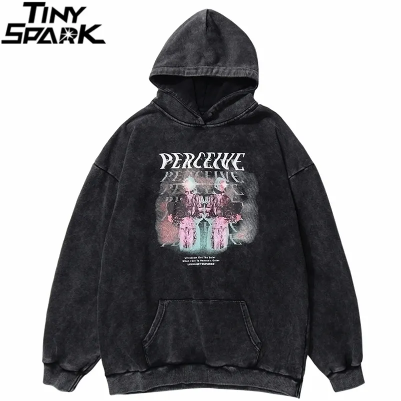 Men Hip Hop Hoodie Sweatshirt waargenomen man Print Harajuku Streetwear Oversized hoodie pullover herfst katoen gewassen hoodie LJ200918