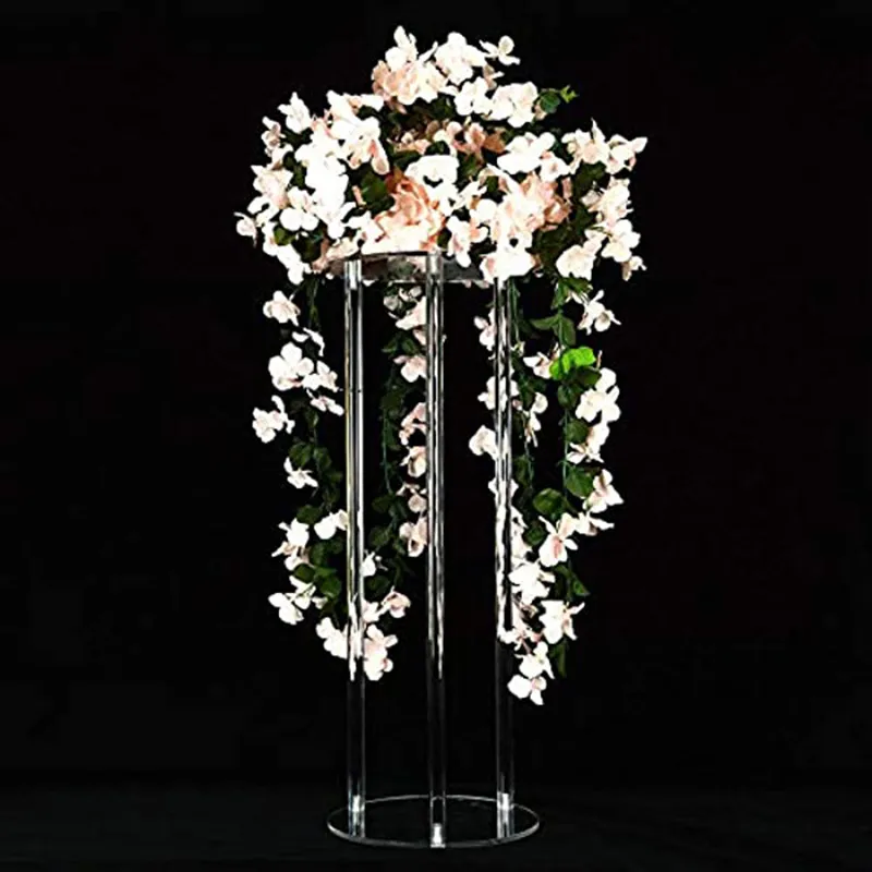 Upscale Party Decoration Transparent AcrylicTable Centerpieces Flower Rack Marriage Floral Stand For Wedding 10 Pcs