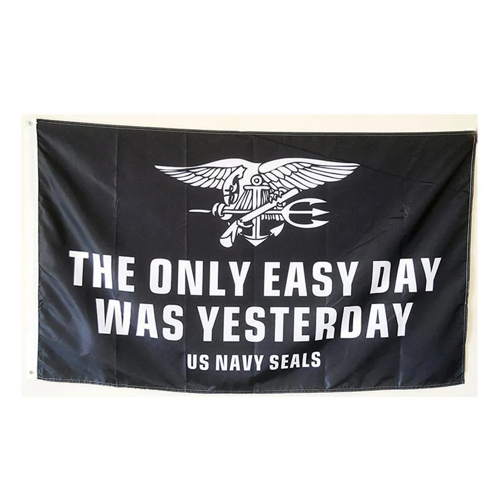 Единственный простой день был вчера вчера баннер Флаг ВМС военно -морской флот США.