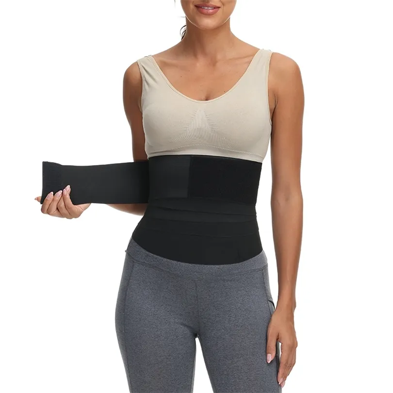 Entrenador de cintura para mujer Tummy Wrap Trimmer Belt adelgazante Body Shaper Plus Size Invisible Support 220513