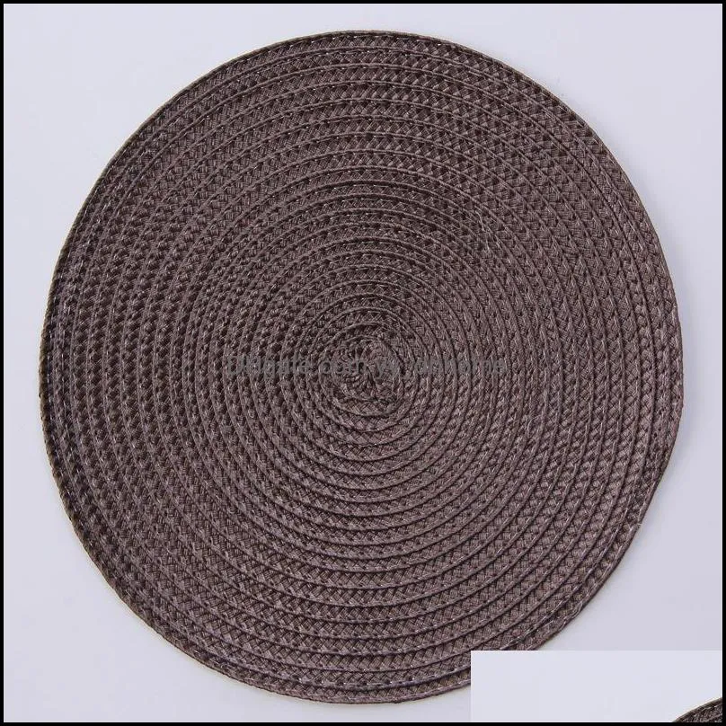 Weaving Mat Cup Insulation Round Coaster PP Manual Pads Decoration Bowl Rattan Placemat Kitchen Tables Accessories Hot Sale 1 6hj K2