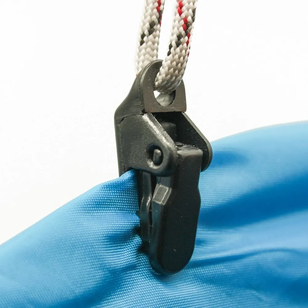 Gadget da esterno campeggio da viaggio in plastica a doppio foro corda per tenda fibbia regolabile tenda a coccodrillo clip di marca di fabbrica