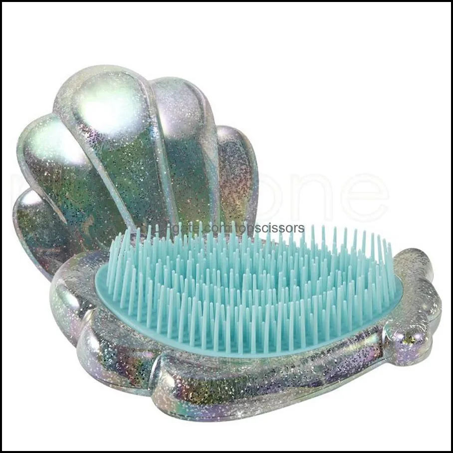 Shell Hair Comb Massage Comb Anti-knotted Women Hair Brush Comb Hairdressing Hair Tools 3 colors RRA1279