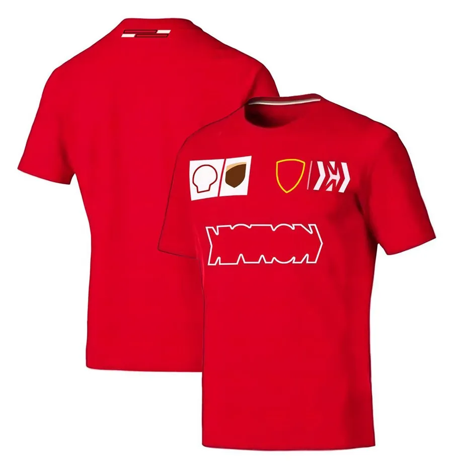 Męskie koszulki F1 T-shirt Formula 1 Drużyna mundur z krótkim rękawem wyścigowe koszulki wyścigowe Summer Suith Dry Casual Fan T-shirts Men Men Mase Fashion Fashion kołnierz T Shirt 2IVF