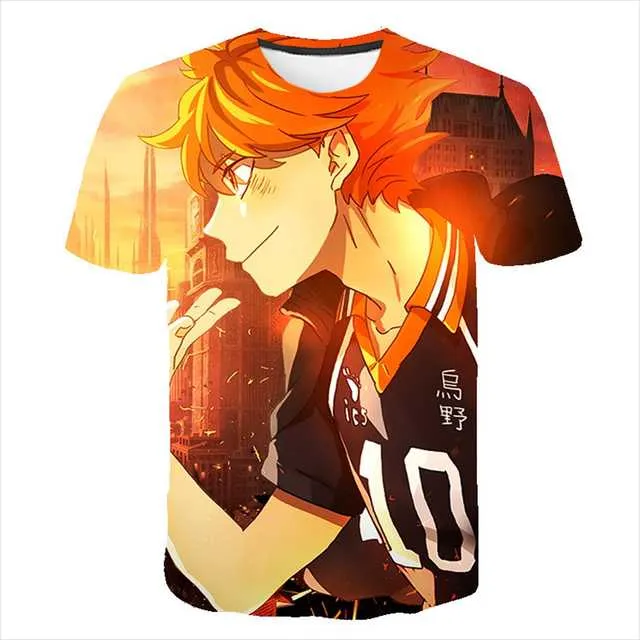 Men's T -skjortor haikyuu anime kläder skjorta för män camisetas manga toppar ropa hombre streetwear tee camisa maskulina verano koszulki 494