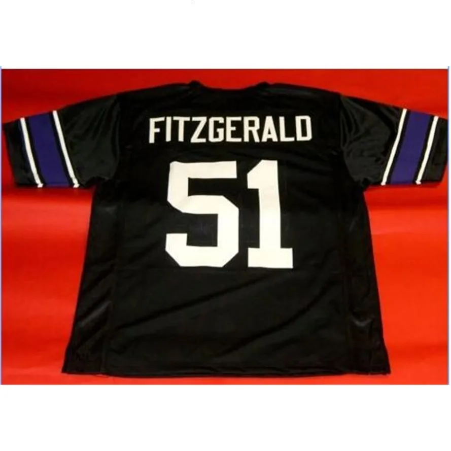 MIT Custom Men Yourn Women Vintage #51 Pat Fitzgerald Custom Northwestern Wildcat Football Jersey Size S-4xl или Custom Любое название или номера Джерси