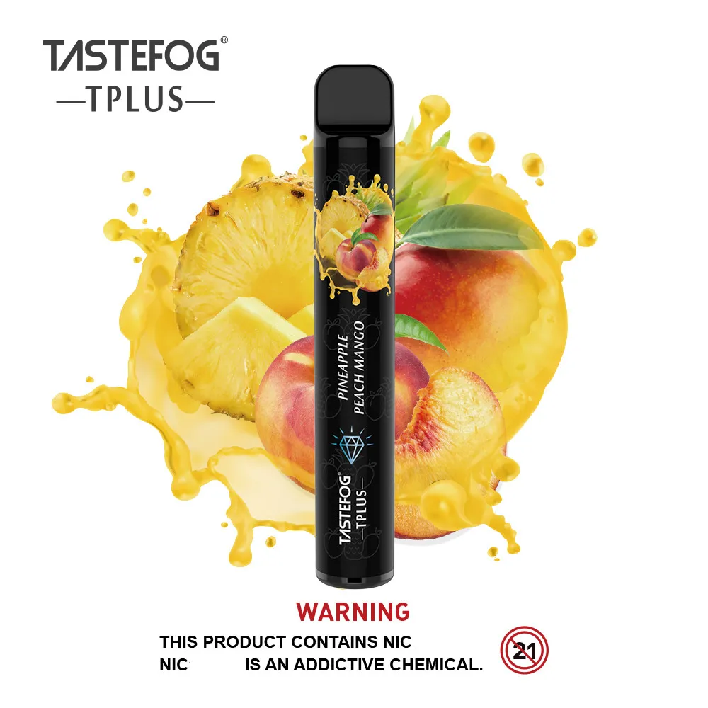 Tastefog TPlus E-Cigarette 800baforadas 20mg Vape Pod Starter Kit personalizado atacado baixo custo