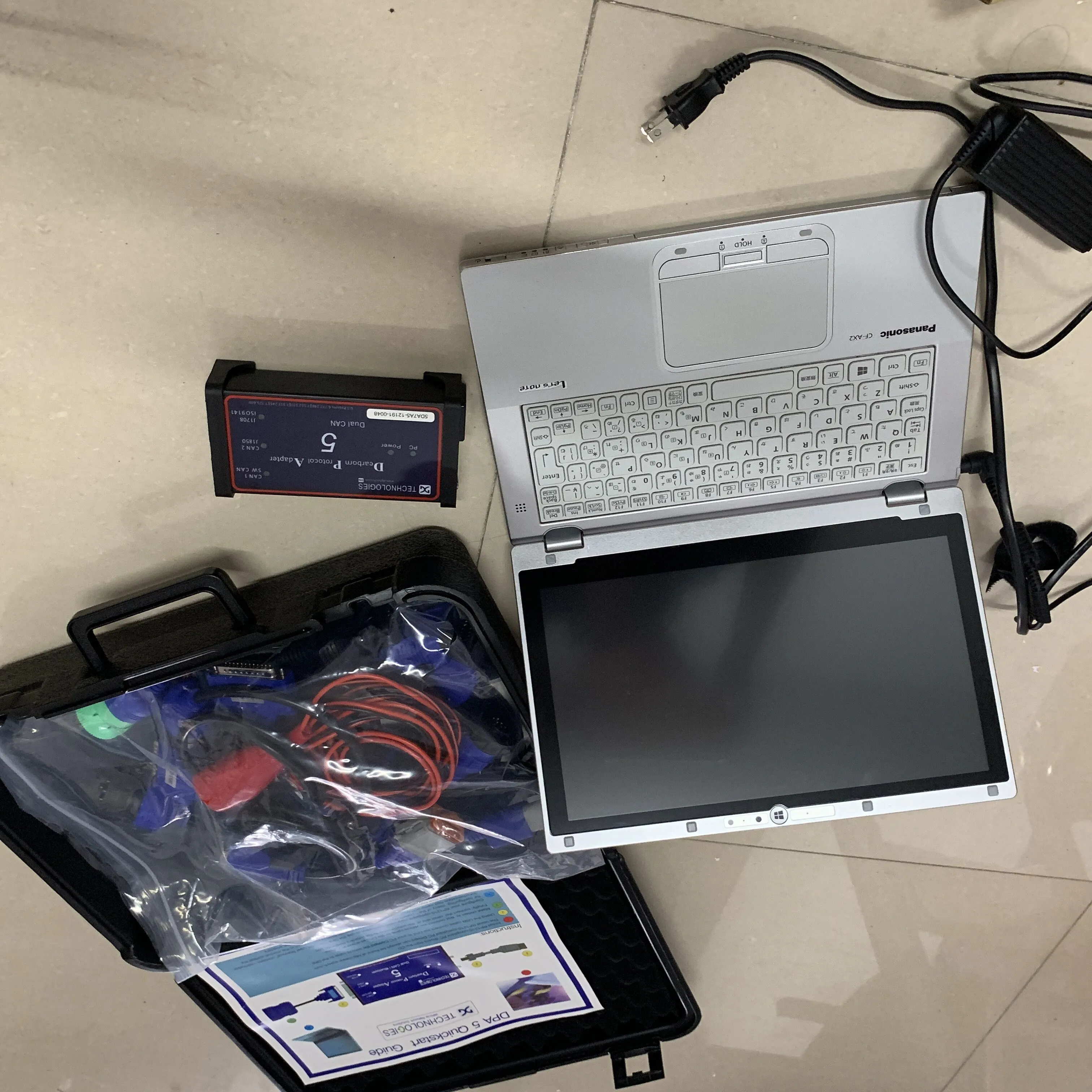 tablet cf-ax2 8G Heavy Duty Truck Diagnostic Scanner & tool DPA5 DPA 5 Dearborn Protocol Adapter 5 with USB Connection