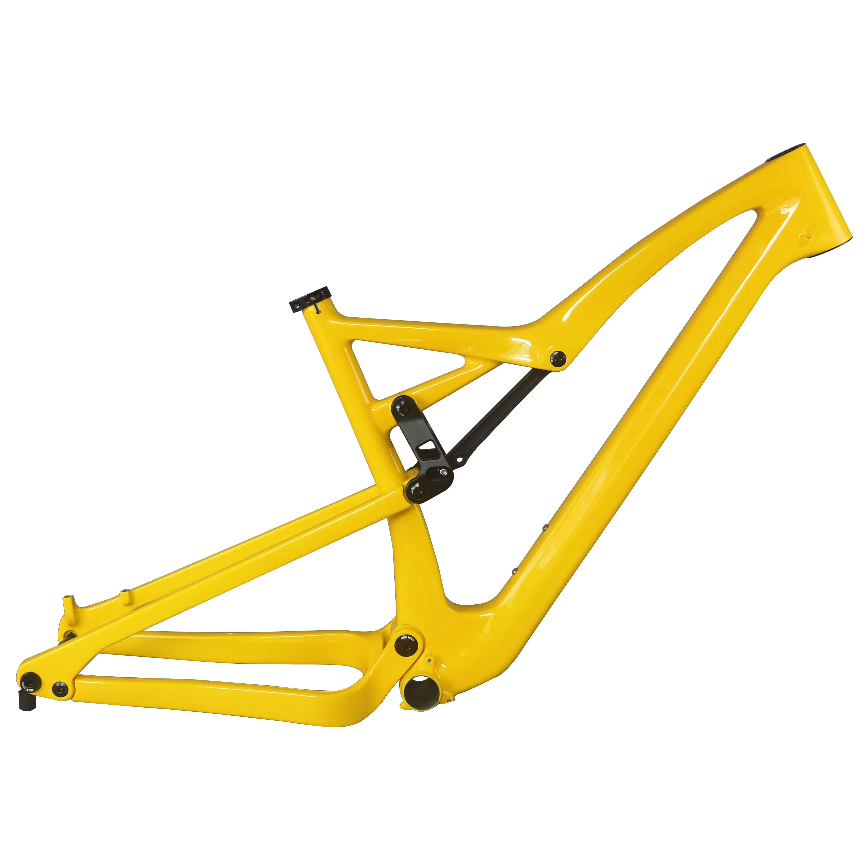 Suspension complète All Mountain Bike Frame FM10 Paint personnalisé Toray Fibre de carbone T700 BB92 27.5er et 29er Disc Brake Post Mount