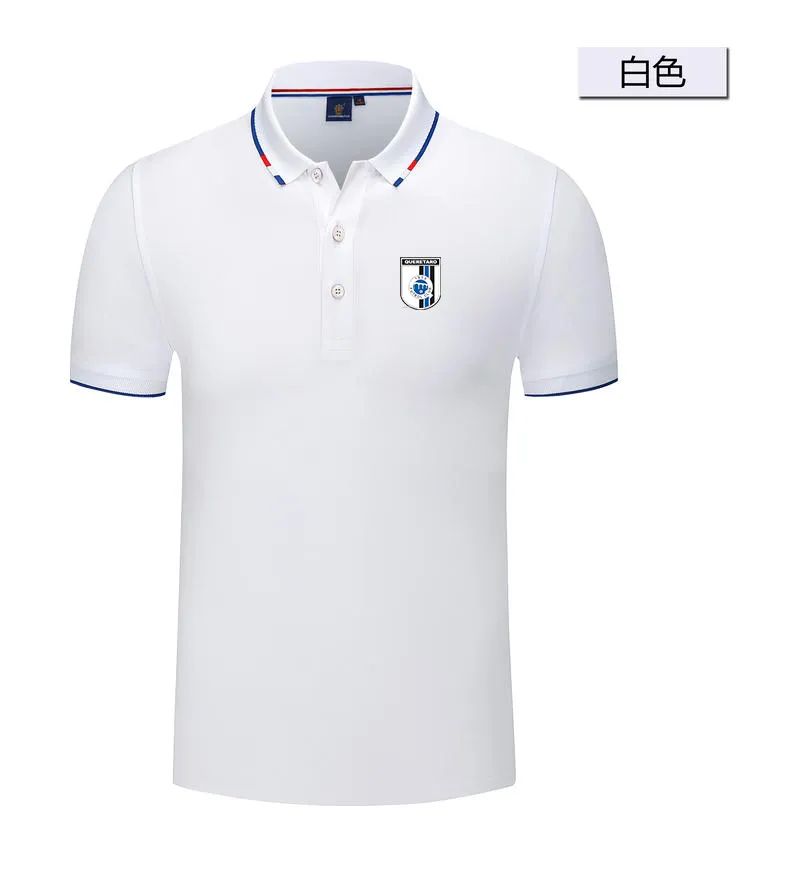 Queretaro F.C. Herren- und Damen-POLO-Shirt aus Seidenbrokat, kurzärmeliges Sport-Revers-T-Shirt mit Logo, kann individuell angepasst werden