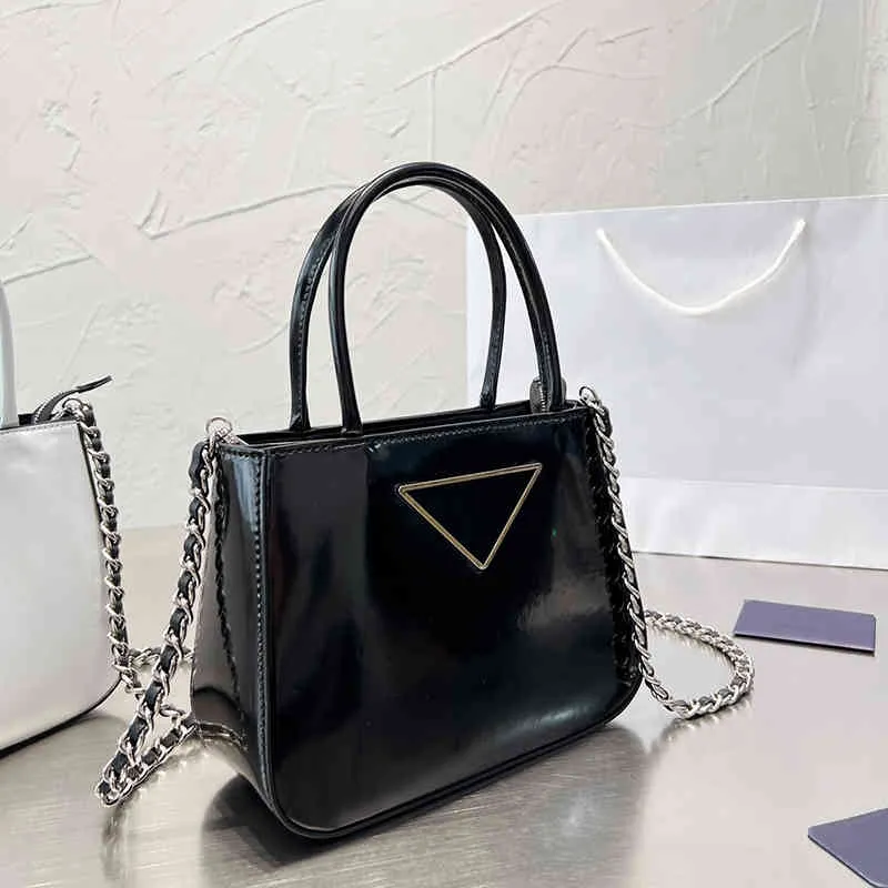 Luxury Designer Leather Tote Bag For Women Chain Shoulder Handbag With