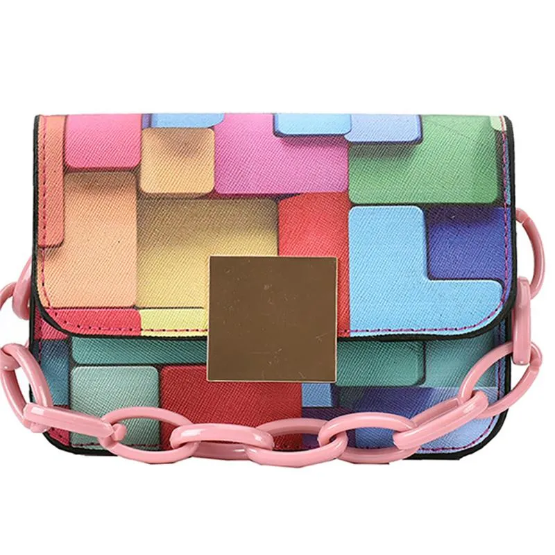 Evening Bags Panelled Crossbody For Women Ladies Luxury Designer Shoulder Bag Female Colorful Flaps School Girls Dropping