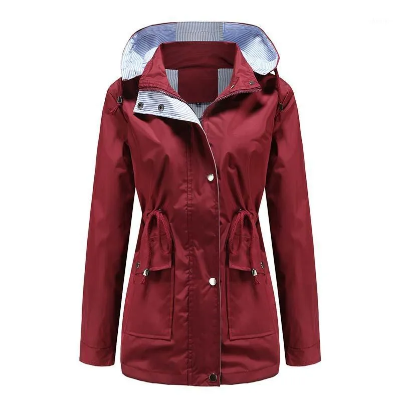 Женские траншевые пальто осени зимой средней длины шерсть женская мода мода стройная толстовка.