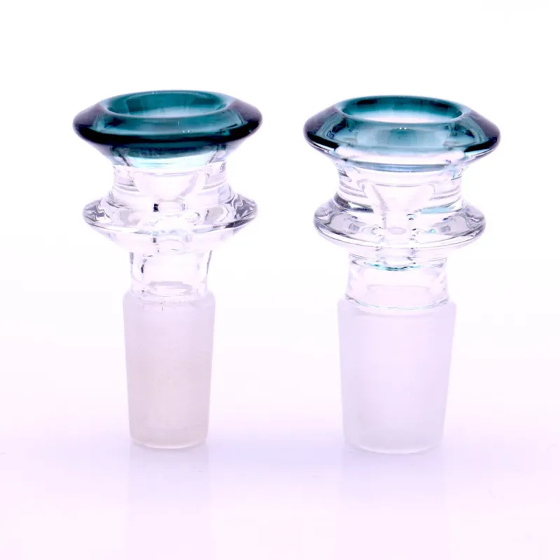 Pièces de narguilé bols en verre à fumer colorés 18mm / 14mm bol mâle pour bangs à eau