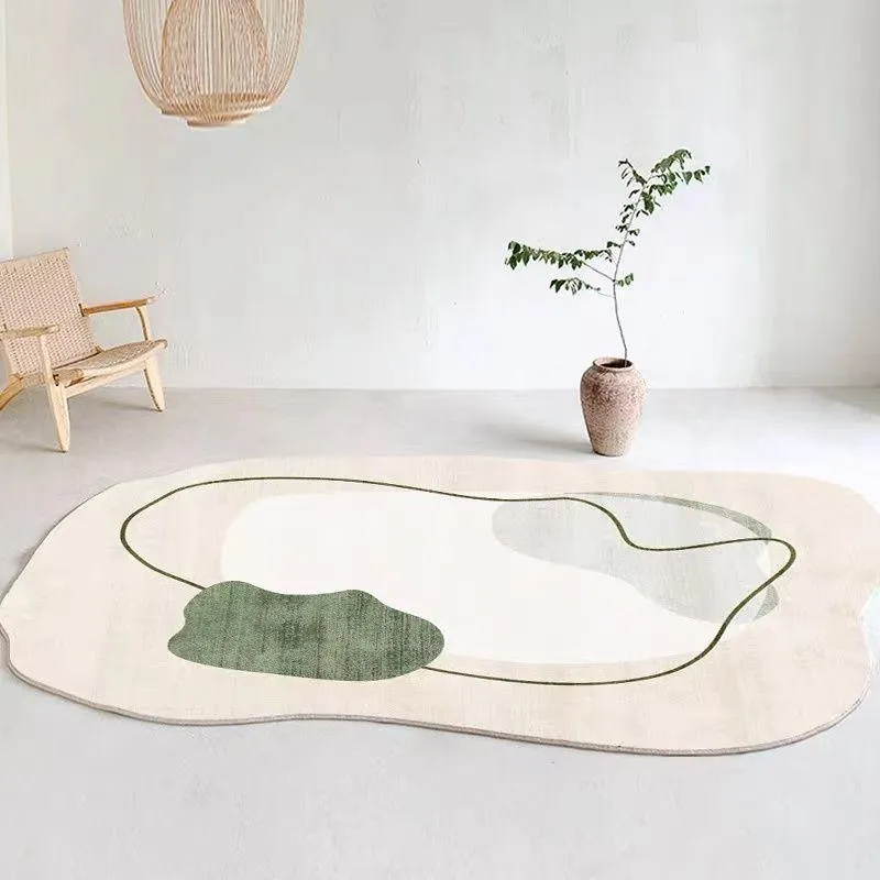 Alfombras estilo nórdico sala de estar irregular alfombra dormitorio alfombra alfombra de cama heterogonal mesa de centro de café tapete de entrada de piso