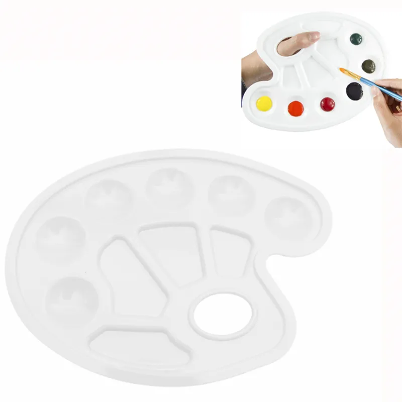 Пластиковая краска поддона с пальцами отверстия в художественных лотках для детей для детей с акриловым маслом акварель