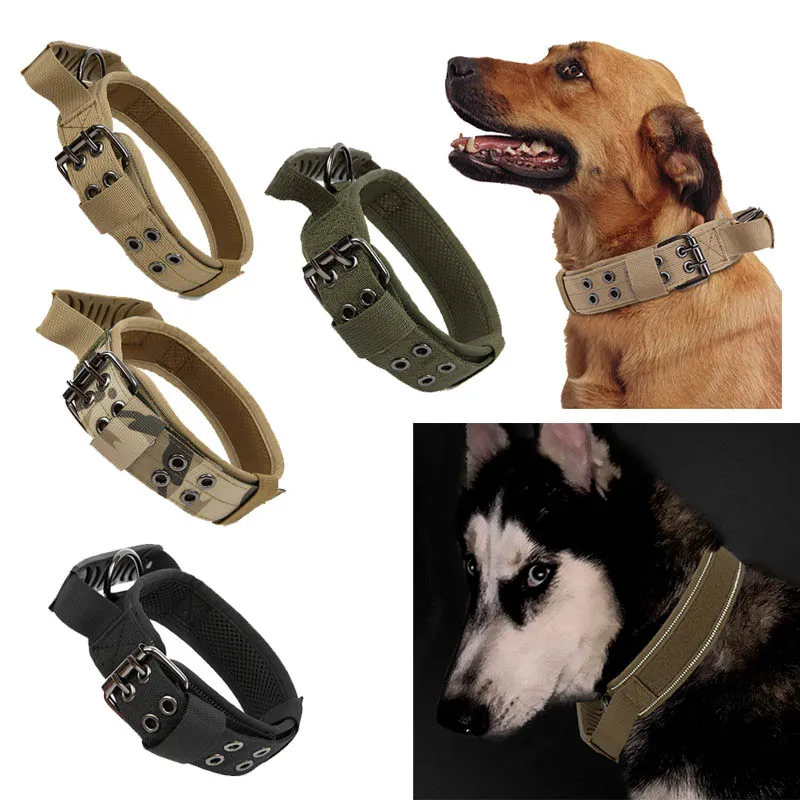 Outdoor Camouflage Carrying Pet Dog Rope Strap Hunting Dog Collar with Night Glow Line NO06-213B