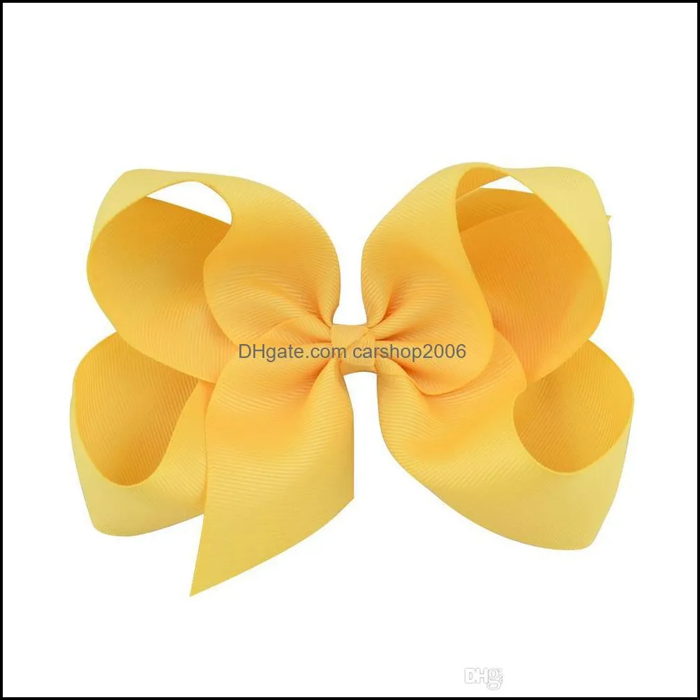 30 colors 6 Inch girl hair bows candy color barrettes Design Hair bowknot Children Girls Clips Hair Accessory 13.5g