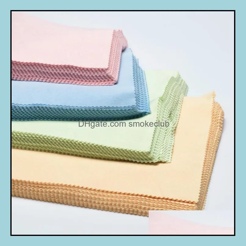 Cleaning Cloths Household Tools Housekee & Organization Home Garden 100Pcs/Lot 4 Color 13X13Cm Microfiber Cleancloth Eye Glasses Cloth