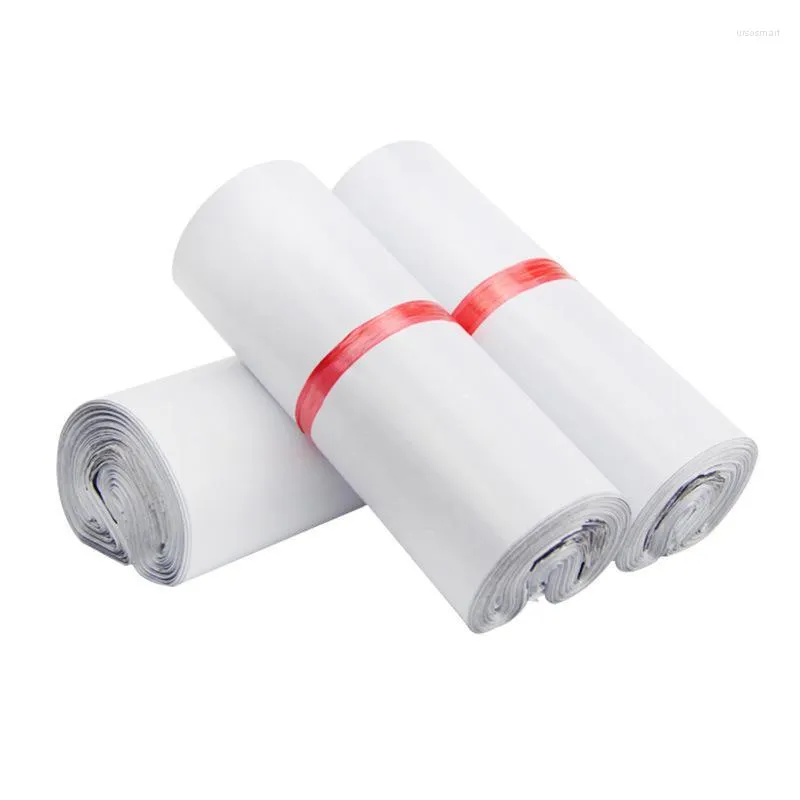 Gift Wrap 50pcs White Poly Envelopes Courier Bag Express Envelope Storage Bags Self Adhesive Seal PE Plastic Pouch Packaging Mailing