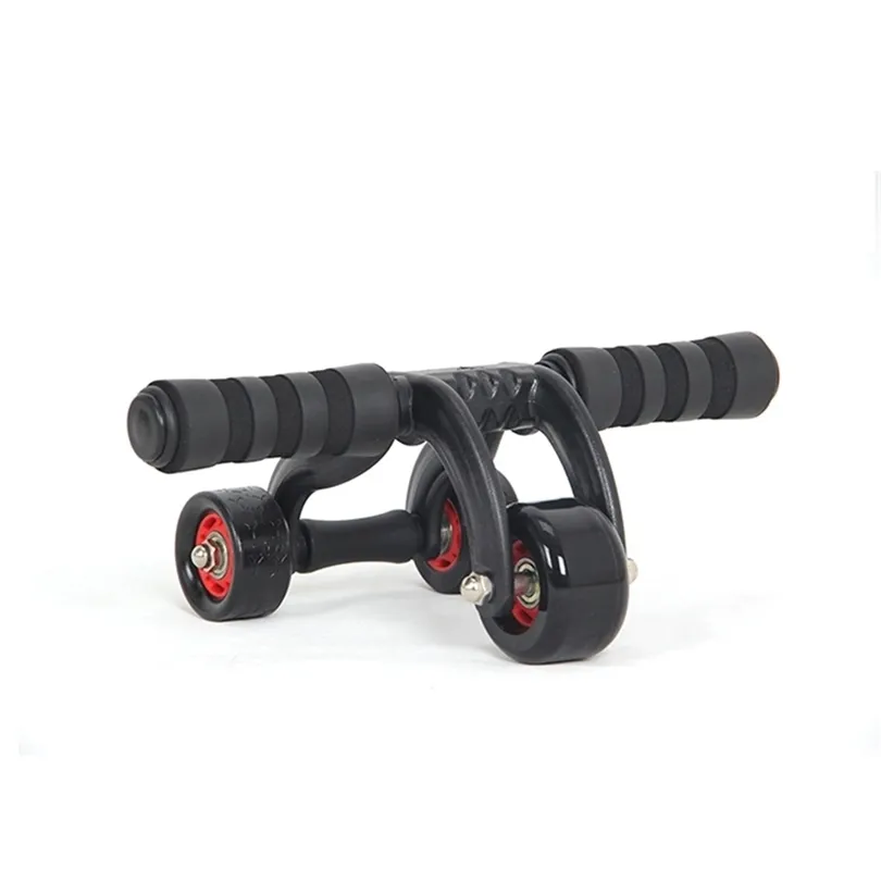 Non Skid 3 Wheeled Abdominal Muscle Trainer Ab Rollers Power Wheel Abdominal Machine Workout Fitness Gym Exercise Equipment T200506