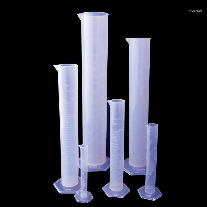 2pcs / Lot Plastic Graduated Cylinder Measuring Cup 50ml 100ml 250ml 500ml 1000ml With Clear Scale1