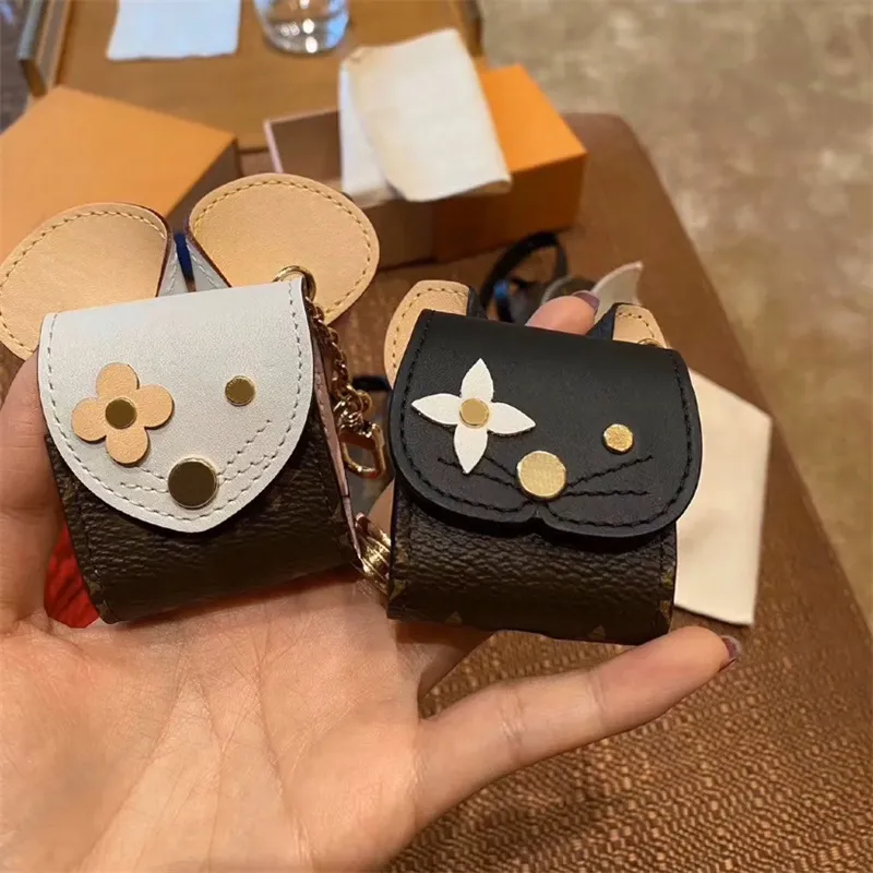 Classic Old Flower Brands Étui pour écouteurs design AirPods1/2 Generation Earphone Sleeve Pro3 Wireless Bluetooth Protective Shell Leather