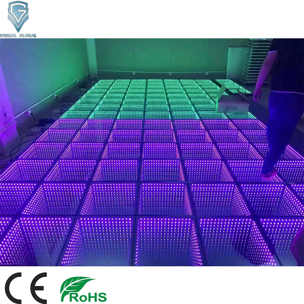 Wholesale Factory Price 3D Infinity LED Mirror Dance Floor
