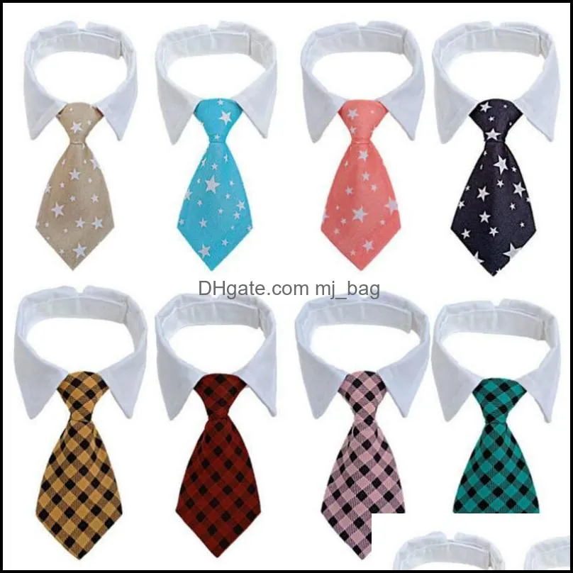 لوازم ملابس الكلاب للحيوانات الأليفة Garden Cat Necktie قابلة للتعديل مخطط جرو ملحقات لكلاب صغيرة الزفاف هدية الحزب هدية د.