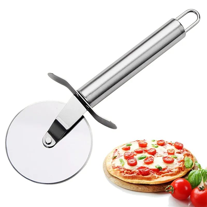 Rotelle per pizza in acciaio inossidabile Taglierina rotonda per pizza Coltello per pasticceria Pasta per pasta Utensili da cucina Utensili da taglio per cottura