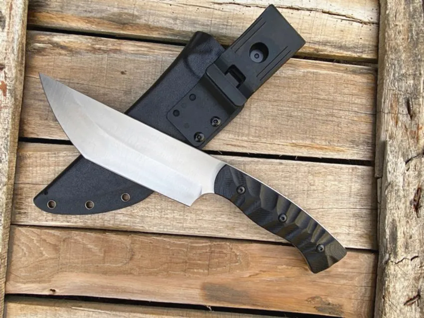 Främjande 2022 TK Överlevnad Rak kniv A8 Satin Tanto Blade G10 Handle Fixed Blade Hunting Knives With Kydex