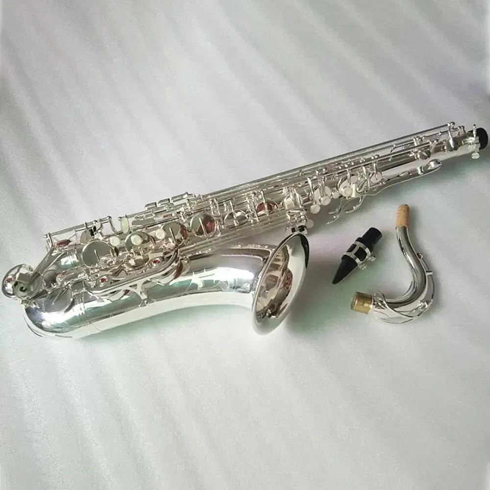 Nieuwe zilveren YTS-875EXS Bes professionele tenorsaxofoon volledig zilver gemaakt van het meest comfortabele tenor saxofoon jazzinstrument