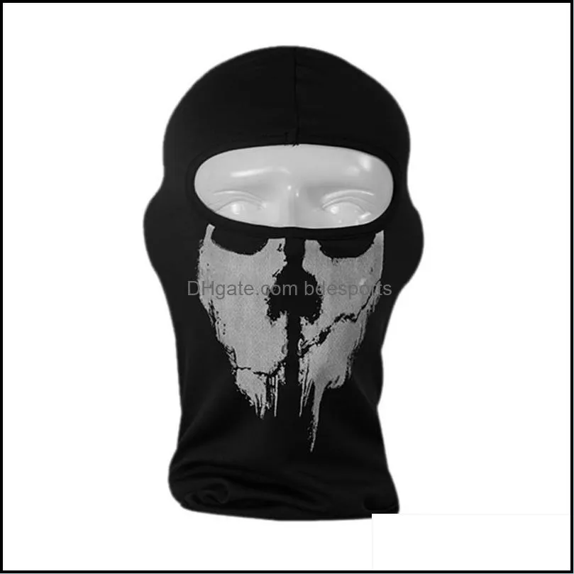 Unisex Full Mask Halloween Skull Skeleton Outdoor Motorcycle Bicycle Multi function Headwear Hat Scarf Half Face Mask