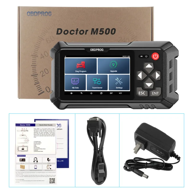 OBDPROG OBD2 자동차 클러스터 교정 도구 M500 전문 오일 서비스 재설정 OBD 2 스캐너 클러스터 조정 진단 정식 버전