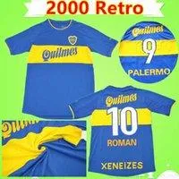 #9 PALERMO #10 ROMAN 2000 BOCA JUNIORS retro commemorate soccer jerseys 00 vintage football shirts home classic antique camiseta de futbol