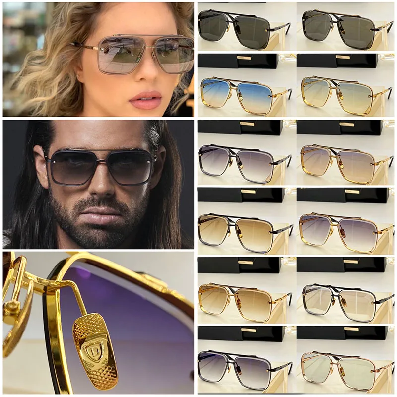 Top luxury high quality brand Designer Sunglasses for men women new selling world famous fashion show Italian sun glasses Mach Six protective outdoor eyewear