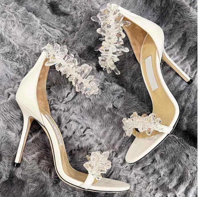 2022 Summer Luxury Maisel Pearl Embellished Sandals Shoes Lady Pumps White Black Strappy Perfect High Heels Party Wedding Gladiator Sandalias EU35-43