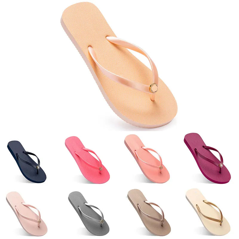 Frauen Hausschuhe Mode Flip Flops Strand Hotel Indoor Slipper Triple Schwarz Rosa Weiß Zitronengrün Grau Marine Damenschuhe Forty Five