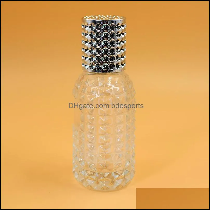 wholesale 30ml 50ml pineapple bottle dotted transparent glass perfume dispensing empty bottle spray bottle